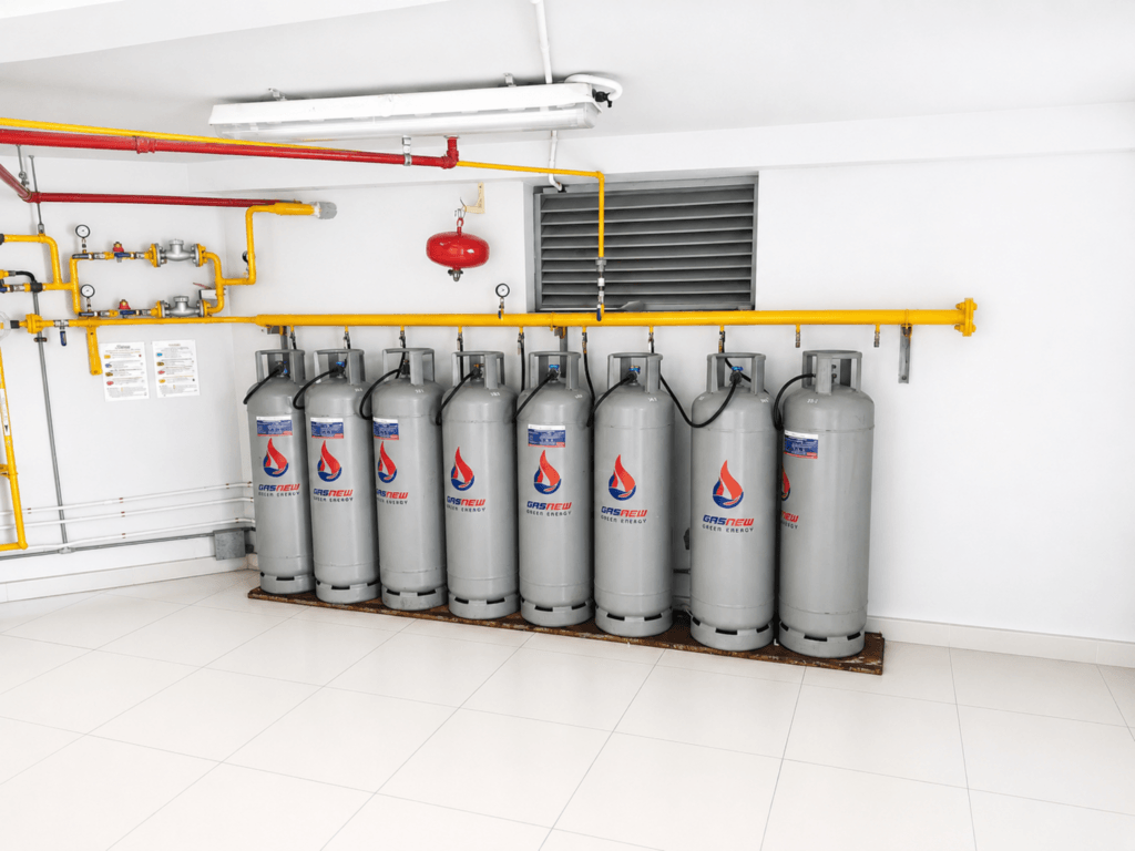 Bình gas công nghiệp 45kg được sử dụng phổ biến trên thị trường