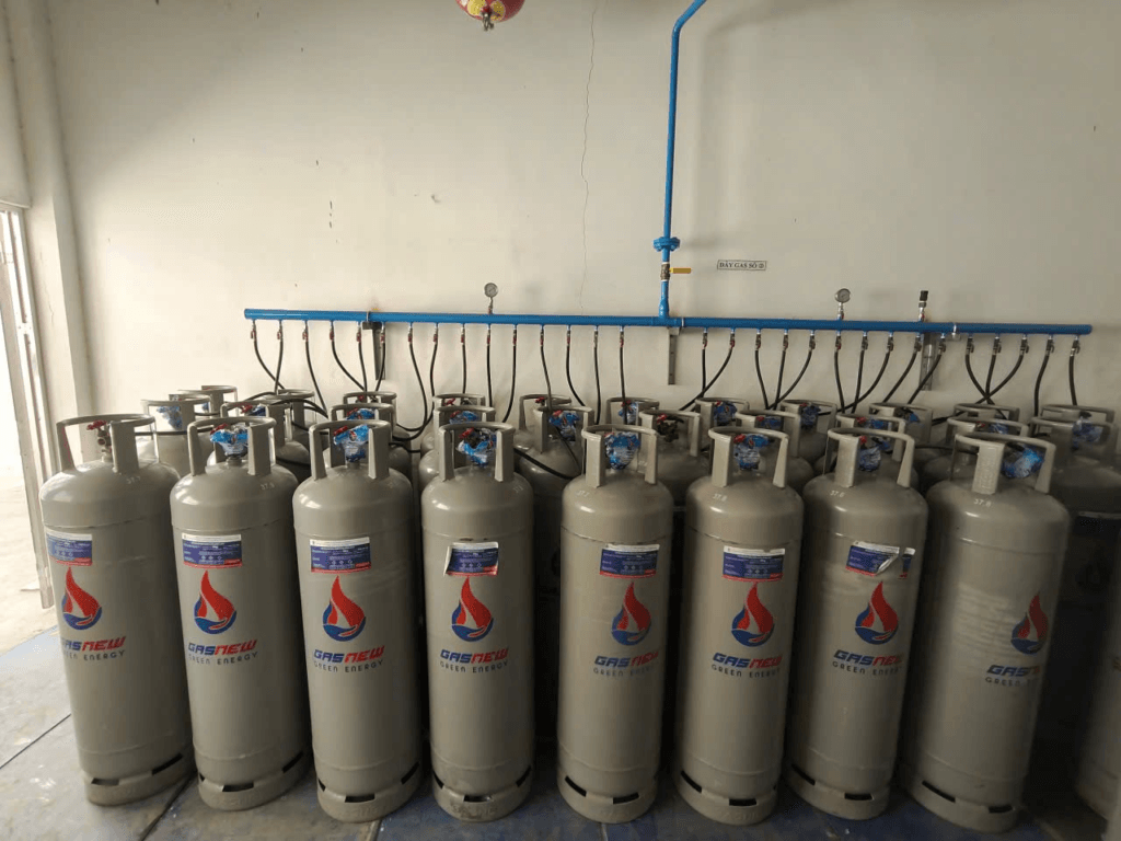 Bình gas dân dụng với dung tích 12kg phù hợp cho hộ gia đình