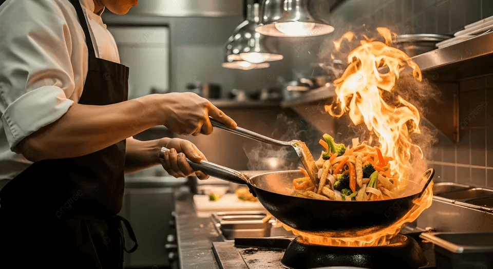 Bếp gas nấu ăn